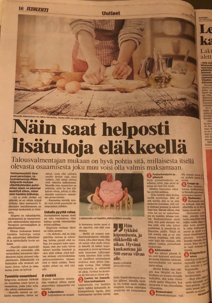 Lehtileike Mikko Sjögrenistä mediassa