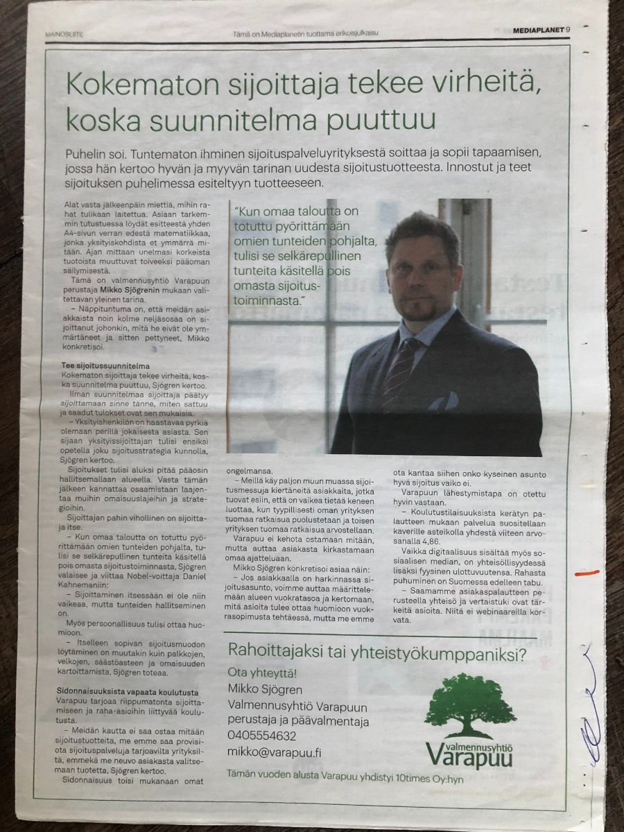 Lehtileike Mikko Sjögrenistä mediassa
