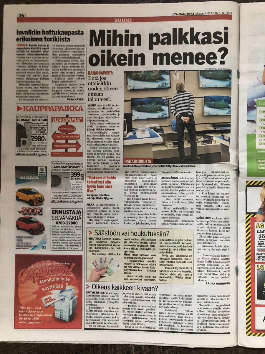 Lehtileike Mikko Sjögrenistä mediassa